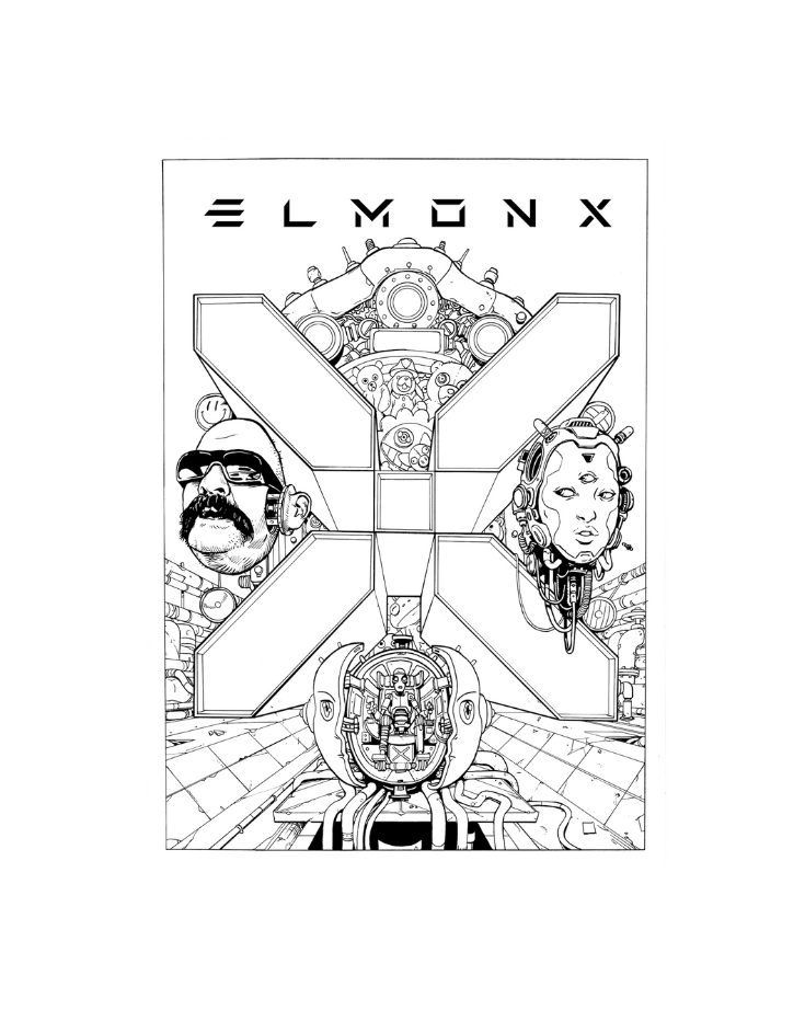 Play Attention x ElmonX Generator B&W Physical Print Original