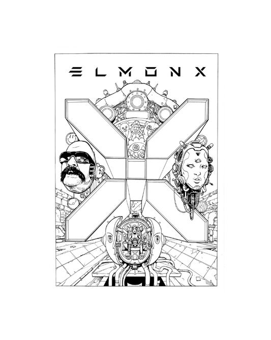 Play Attention x ElmonX Generator B&W Physical Print Original