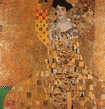 Gustav Klimt "Woman In Gold" 22ct Gold Leaf Silk Screen