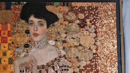 Gustav Klimt "Woman In Gold" 22ct Gold Leaf Silk Screen