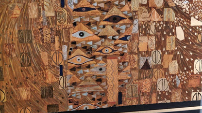 Gustav Klimt "Woman In Gold" 22ct Gold Leaf Silk Screen