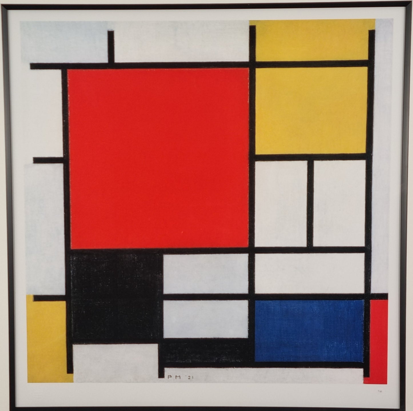 Piet Mondrian Composition in Red, Yellow, Blue and Black, 1921 5/85